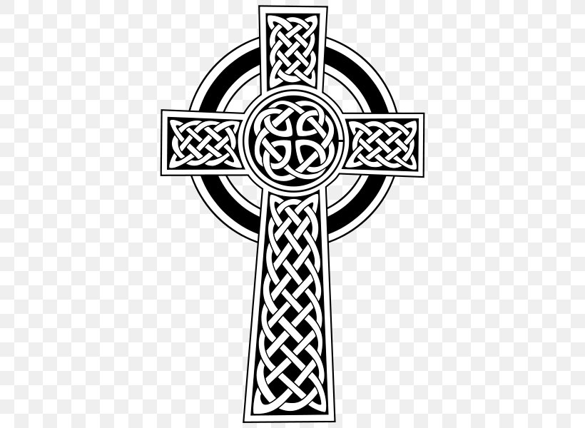 Celtic Cross Celtic Knot Christian Cross Celts High Cross, PNG, 424x600px, Celtic Cross, Black And White, Celtic Knot, Celts, Christian Cross Download Free