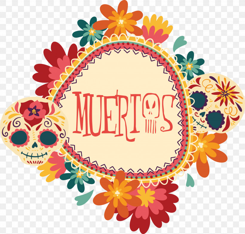 Dia De Muertos Day Of The Dead, PNG, 3000x2863px, D%c3%ada De Muertos, Day Of The Dead, Floral Design, Meter Download Free