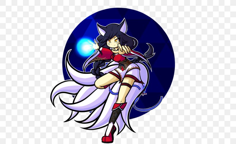 Drawing Ahri League Of Legends Cartoon, PNG, 500x500px, Watercolor, Cartoon, Flower, Frame, Heart Download Free