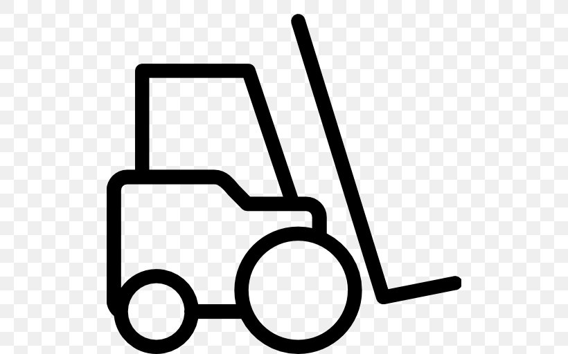 Forklift Heavy Machinery Truck Clip Art, PNG, 512x512px, Forklift, Area, Black, Black And White, Cargo Download Free