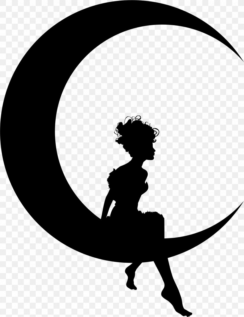 Silhouette Moon Lunar Phase Clip Art, PNG, 1706x2224px, Silhouette, Art, Artwork, Black And White, Crescent Download Free