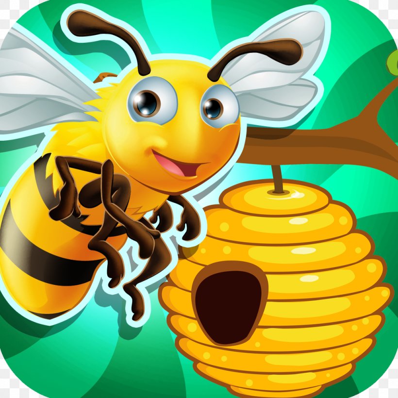 Honey Bee Honeycomb, PNG, 1024x1024px, Bee, Art, Beehive, Bumblebee, Butterfly Download Free
