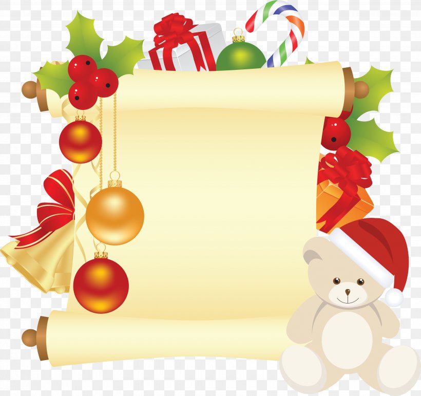 Paper Christmas Scroll Clip Art, PNG, 3500x3295px, Santa Claus, Christmas, Christmas Card, Christmas Carol, Christmas Decoration Download Free