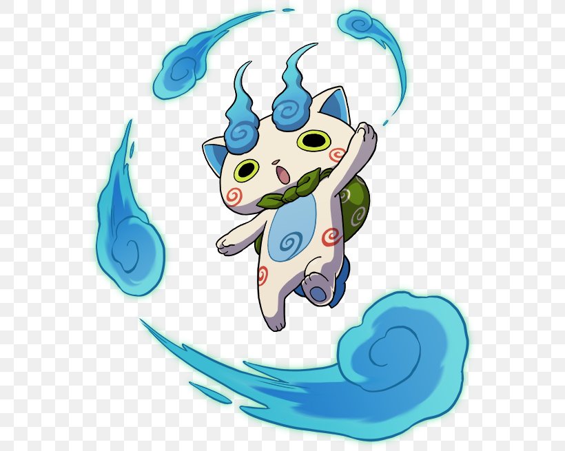 Yo-Kai Watch Komasan Yo-Kai Busters Jibanyan Video Games, PNG, 567x655px, Yokai Watch, Aqua, Cartoon, Character, Fictional Character Download Free