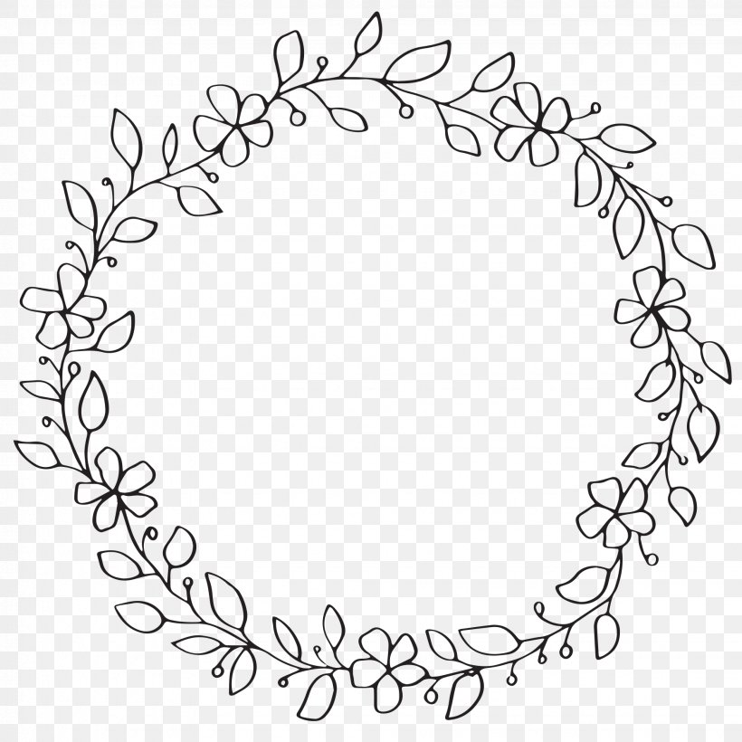 T-shirt Wreath Wedding Rubber Stamp Gift, PNG, 1950x1950px, Tshirt, Area, Black, Black And White, Branch Download Free