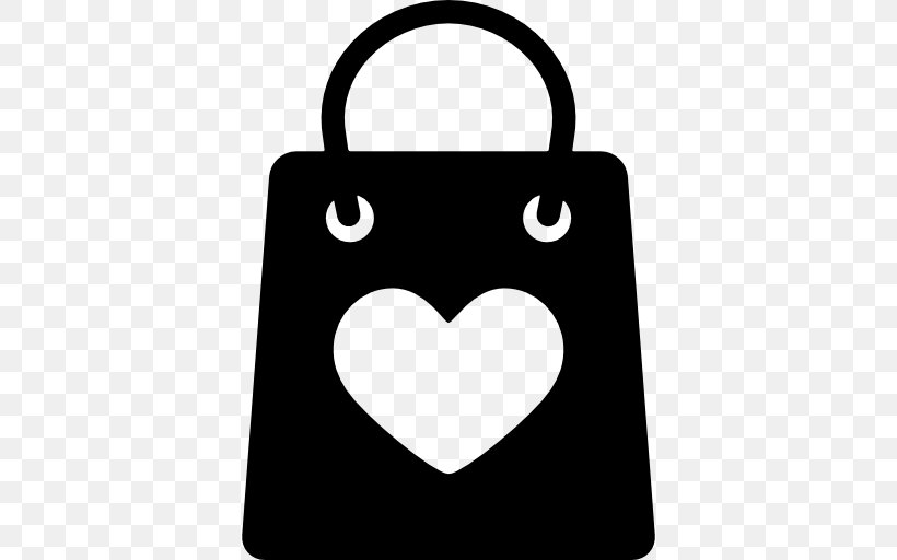 Shopping Bags & Trolleys Handbag Heart, PNG, 512x512px, Shopping Bags Trolleys, Bag, Black, Black And White, Fashion Download Free