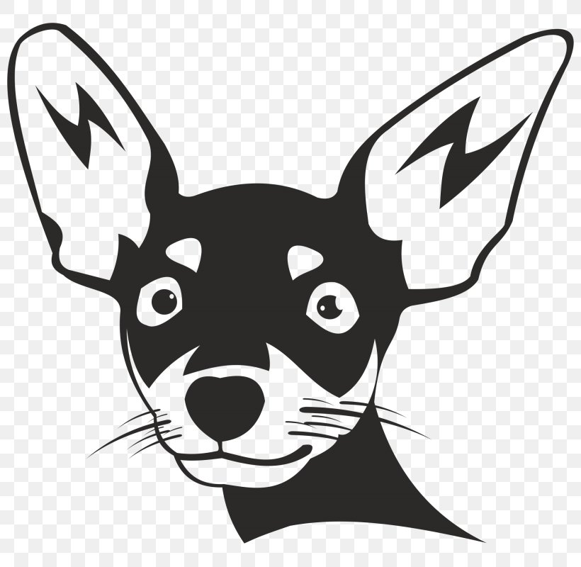 Chihuahua Drawing Clip Art, PNG, 800x800px, Chihuahua, Antler, Black And White, Carnivoran, Cat Download Free