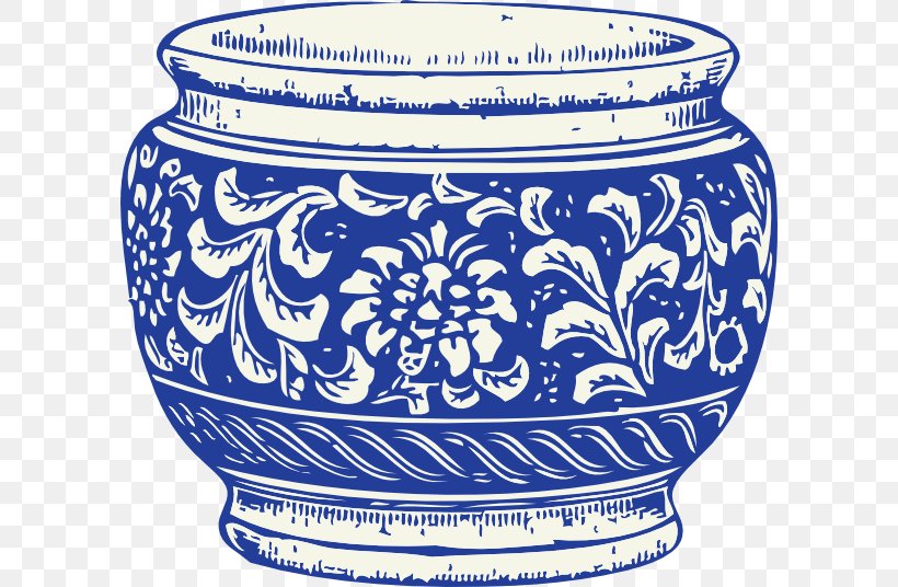 Flowerpot Drawing Vase Clip Art, PNG, 600x536px, Flowerpot, Blue And White Porcelain, Ceramic, Drawing, Drinkware Download Free