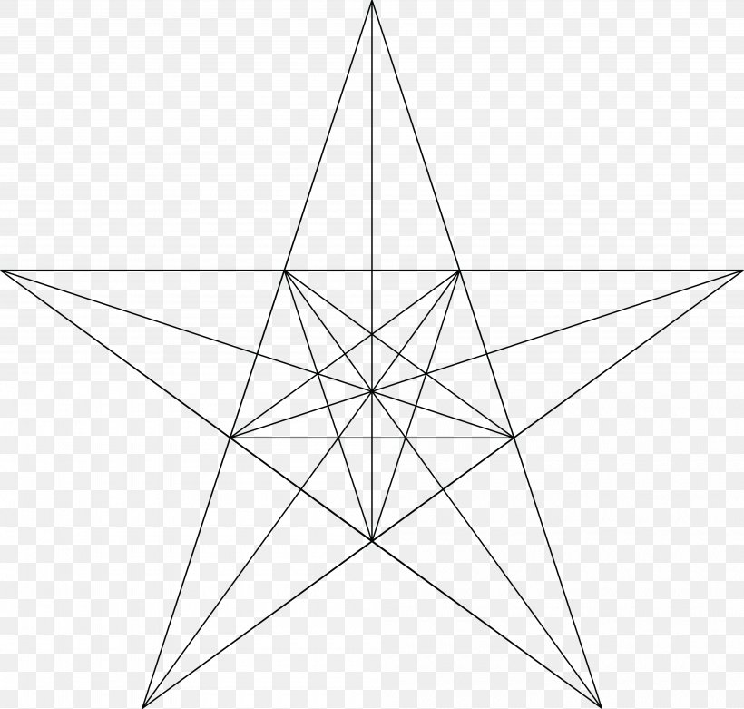 Star Drawing Geometry Triangle, PNG, 4000x3812px, Star, Area, Black And White, Circuit Breaker, Croquis Download Free