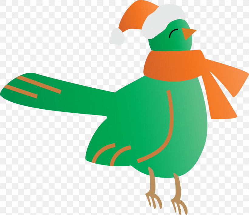 Cartoon Green Costume Animation Bird, PNG, 3000x2585px, Winter Bird, Animation, Bird, Cartoon, Cartoon Bird Download Free