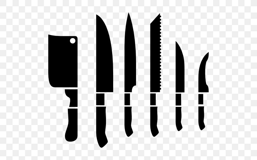 Knife Kitchen Utensil Tool Tableware, PNG, 512x512px, Knife, Apron, Black And White, Cold Weapon, Cooking Download Free