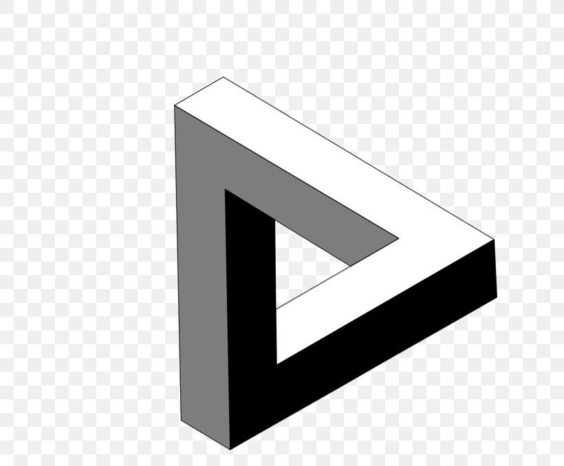 Penrose Triangle Line Optical Illusion, PNG, 695x677px, Penrose Triangle, Congruence, Illusion, Impossible Cube, Impossible Object Download Free