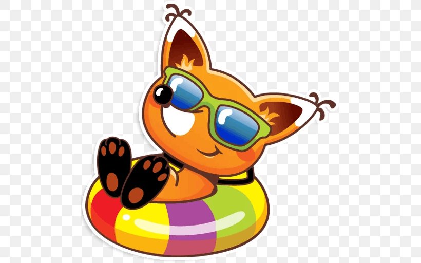 Sticker Telegram Fox VKontakte Clip Art, PNG, 512x512px, 2018, Sticker, Artwork, Birthday, Butterfly Download Free