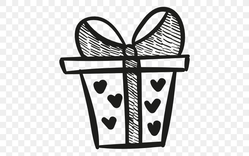 Gift Christmas Box, PNG, 512x512px, Gift, Birthday, Black, Black And White, Box Download Free
