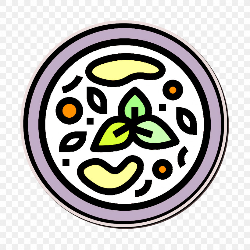 Thai Food Icon Soup Icon Tom Kha Gai Icon, PNG, 1160x1160px, Thai Food Icon, Circle, Emoticon, Oval, Smile Download Free