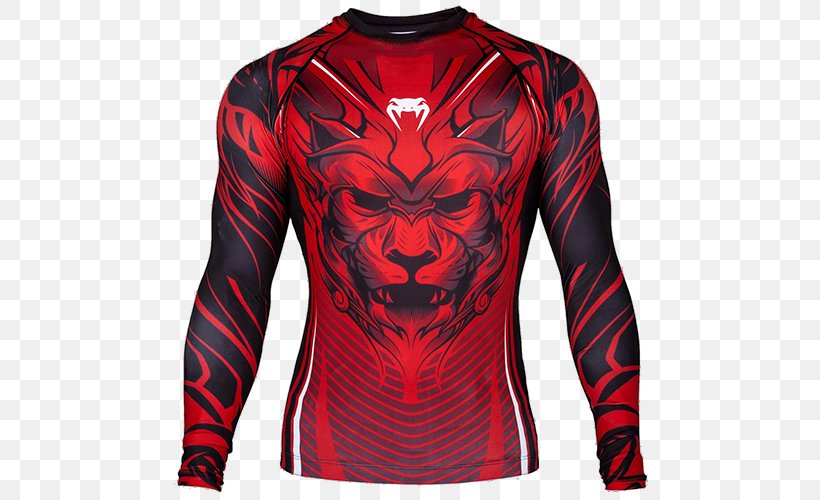 Venum Rash Guard Sleeve Boxing Brazilian Jiu-jitsu, PNG, 500x500px, Venum, Active Shirt, Boxing, Brazilian Jiujitsu, Clothing Download Free