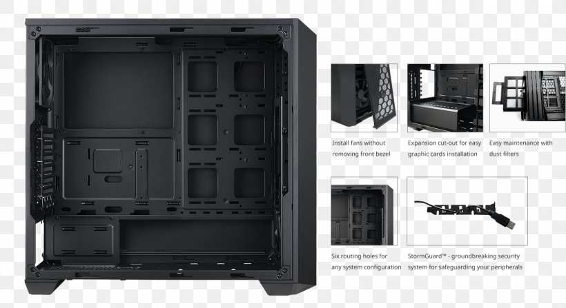 Computer Cases & Housings Cooler Master ATX Personal Computer Computer System Cooling Parts, PNG, 1348x735px, Computer Cases Housings, Atx, Computer, Computer Accessory, Computer Case Download Free