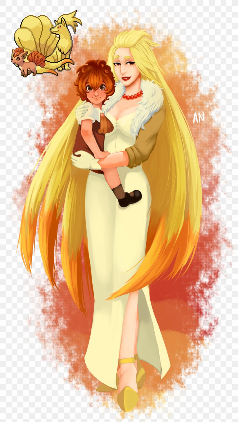 Pokémon FireRed And LeafGreen Vulpix And Ninetales Vulpix And Ninetales, PNG, 1300x2300px, Watercolor, Cartoon, Flower, Frame, Heart Download Free
