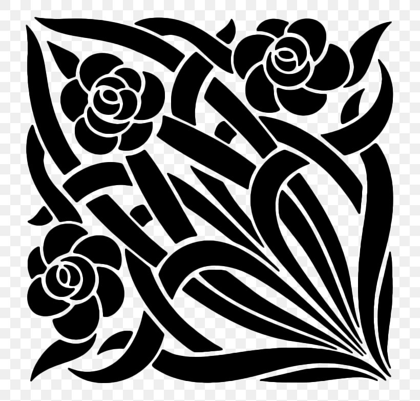 Stencil Silhouette Art Nouveau Wall Decal, PNG, 800x782px, Stencil, Art, Art Deco, Art Nouveau, Black And White Download Free