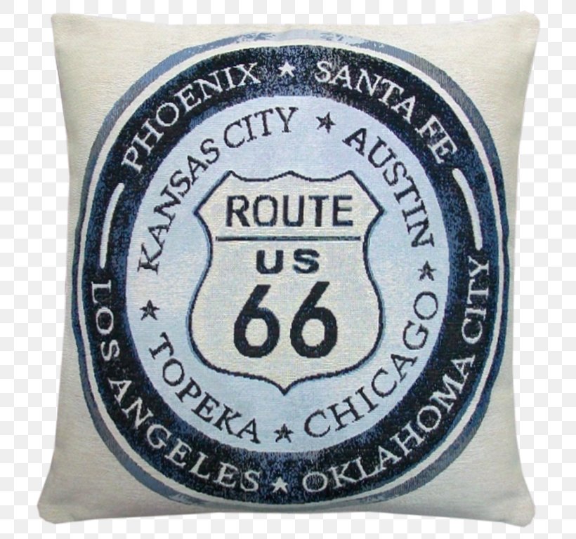 U.S. Route 66 Throw Pillows Cushion Cotton, PNG, 768x768px, Us Route 66, Centimeter, Cotton, Cushion, Map Download Free