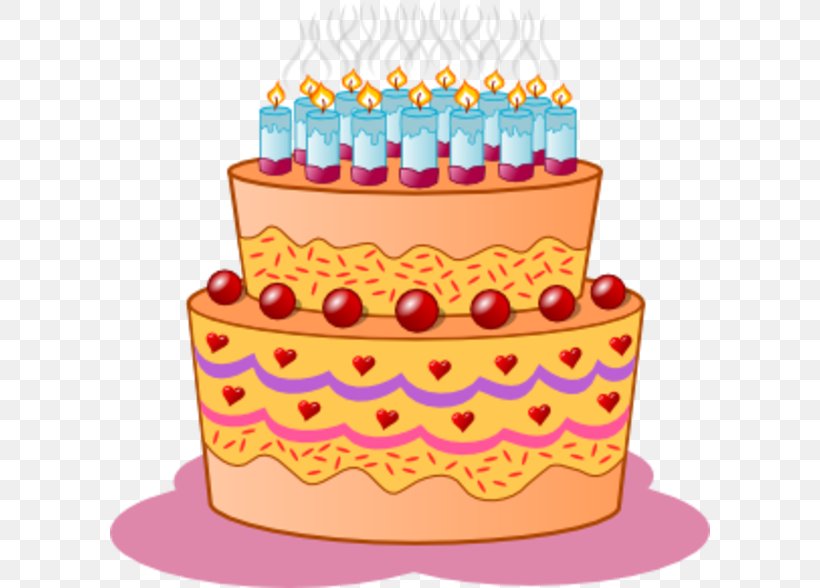 Birthday Cake Cupcake Clip Art, PNG, 600x588px, Birthday Cake, Baked Goods, Birthday, Buttercream, Cake Download Free