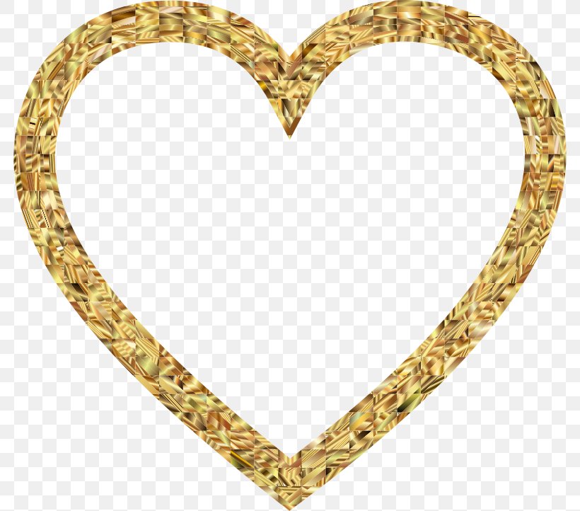 Gold Heart Clip Art, PNG, 782x722px, Gold, Body Jewelry, Chain, Color, Drawing Download Free