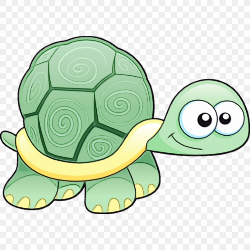 Green Turtle Sea Turtle Tortoise Cartoon, PNG, 892x892px, Watercolor, Cartoon, Green, Paint, Reptile Download Free