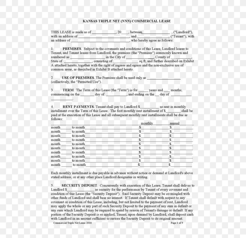 Document Rental Agreement Contract Lease Renting, PNG, 612x792px, Document, Area, Black And White, Contract, Joint Venture Download Free