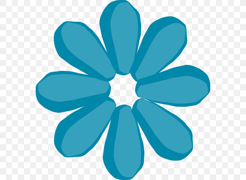 Flower Clip Art, PNG, 582x599px, Flower, Aqua, Blue, Drawing, Flowering Plant Download Free