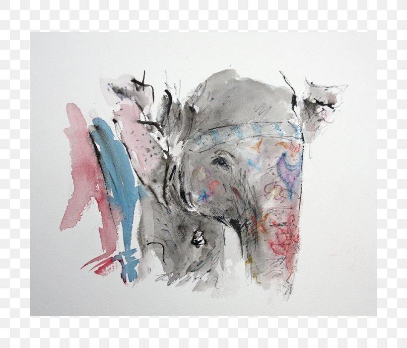 Watercolor Painting Indian Elephant Drawing, PNG, 700x700px, Painting, Art, Artwork, Drawing, Elephant Download Free