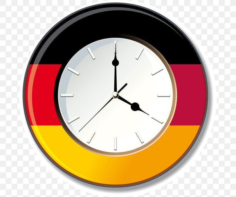 Flag Of Germany Clock Wall Decal, PNG, 686x686px, Germany, Alarm Clock, Clock, Decal, Drawing Download Free