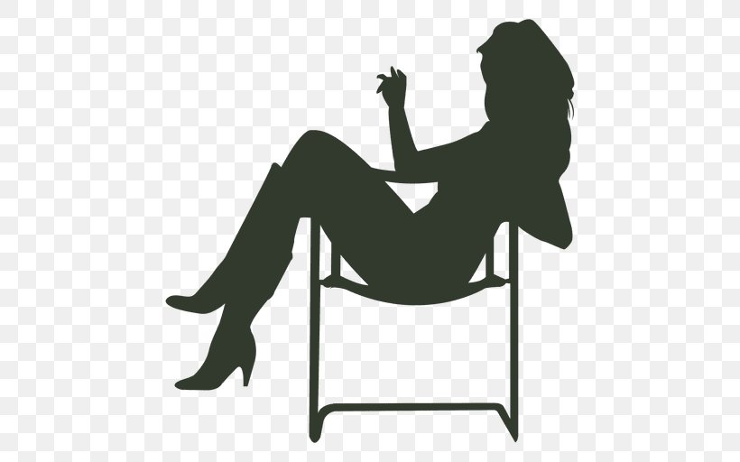 Silhouette Clip Art Drawing Sitting, PNG, 512x512px, Silhouette, Arm, Art, Chair, Drawing Download Free
