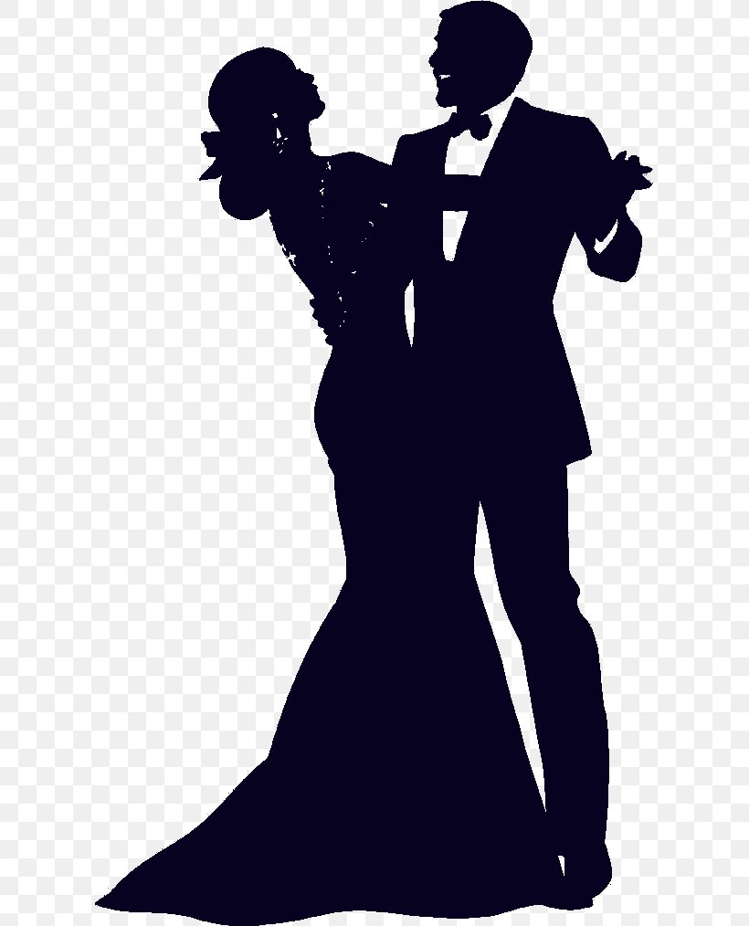 Ballroom Dance Silhouette Vector Graphics Image, PNG, 611x1014px, Dance, Ballroom Dance, Ballroom Tango, Black And White, Drawing Download Free