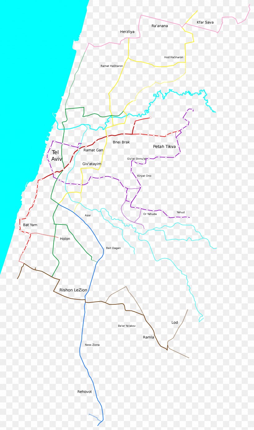 Tel Aviv Light Rail Red Line מערכת להסעת המונים במטרופולין תל אביב, PNG, 3384x5736px, Tel Aviv, Area, Diagram, Ecoregion, Green Line Download Free