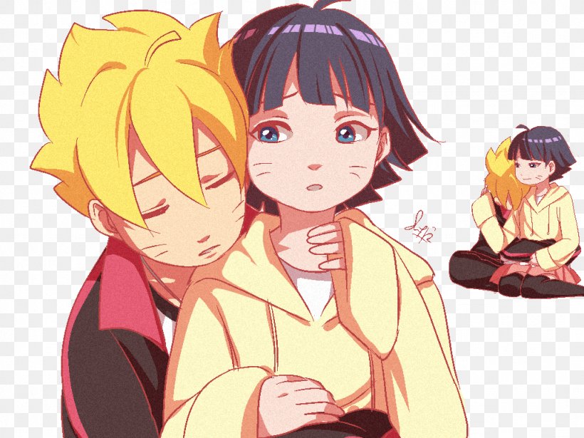 uzumaki naruto, hyuuga hinata, uzumaki boruto, and uzumaki himawari (naruto  and 1 more) drawn by suzu_(tg_390)