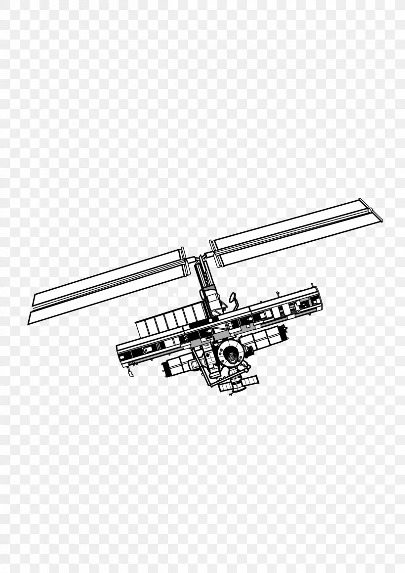 International Space Station Space Shuttle Program Clip Art, PNG, 2400x3394px, International Space Station, Aircraft, Airplane, Black And White, Drawing Download Free