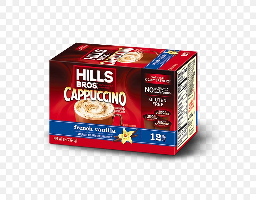 Instant Coffee Cappuccino Drink Mix Caffè Mocha, PNG, 640x640px, Instant Coffee, Cafe, Cappuccino, Caramel, Chocolate Download Free