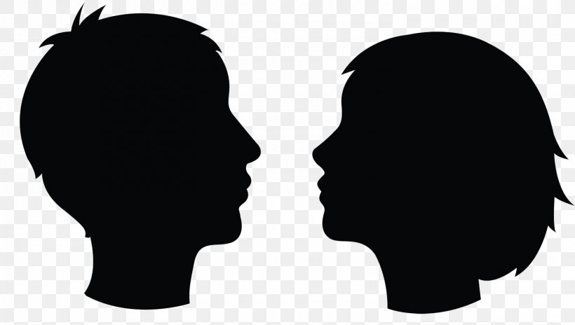 Silhouette Clip Art, PNG, 1500x849px, Silhouette, Black And White, Female, Head, Male Download Free