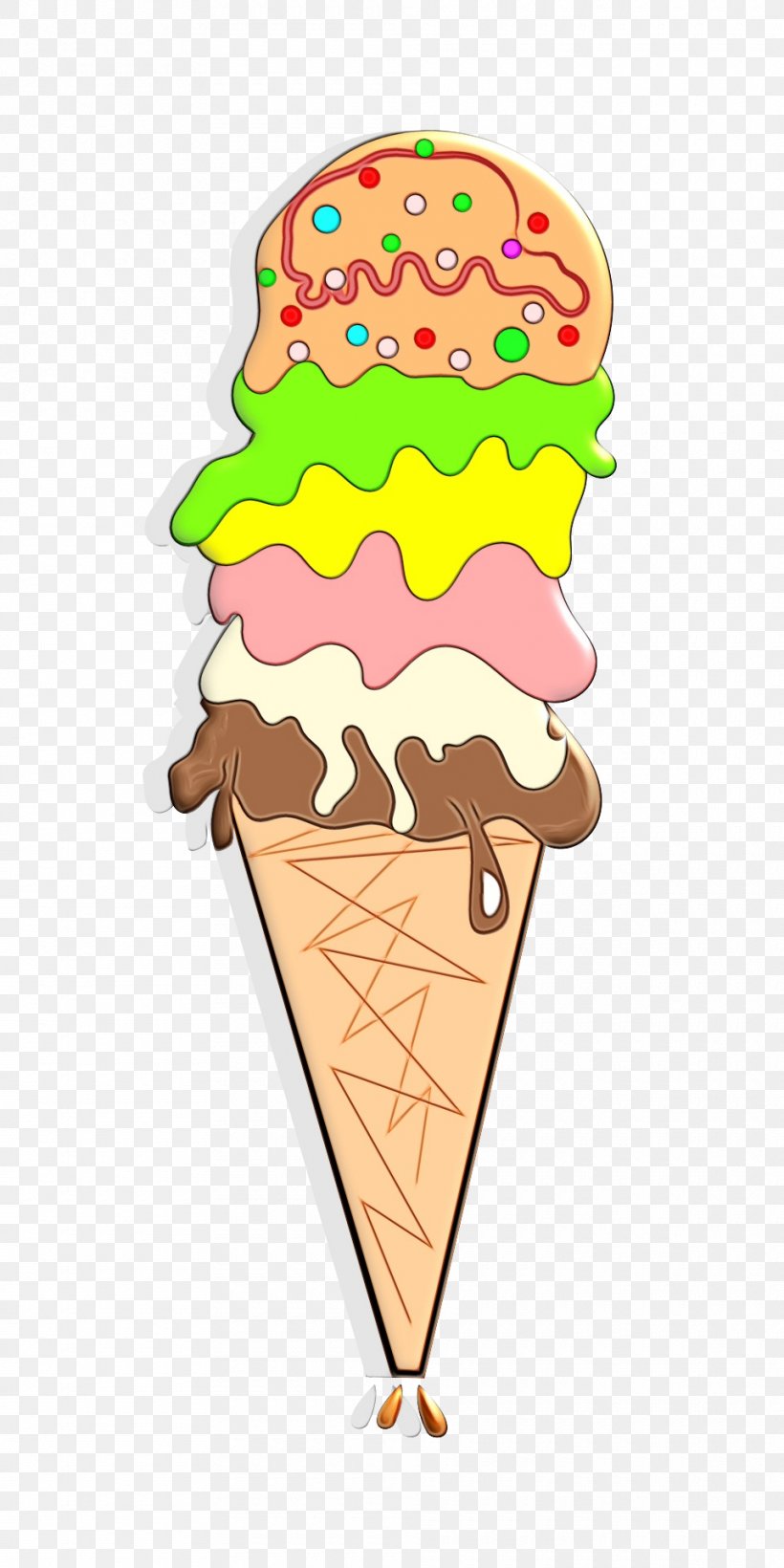 Ice Cream Cones Clip Art Illustration, PNG, 960x1920px, Ice Cream, Cake Decorating Supply, Chocolate Ice Cream, Cone, Cream Download Free