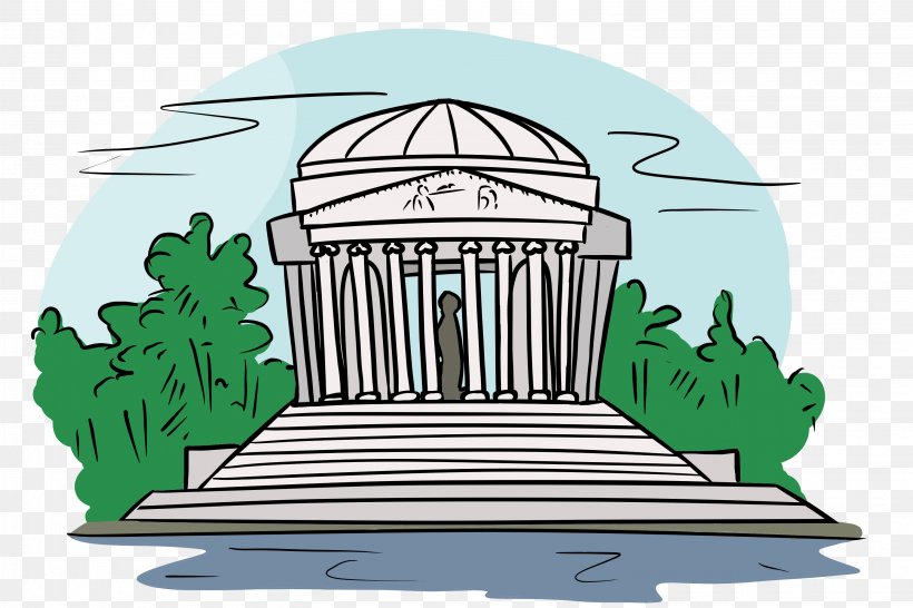 Thomas Jefferson Memorial Building Clip Art, PNG, 2982x1988px, Thomas Jefferson Memorial, Building, Cartoon, Facade, Green Download Free