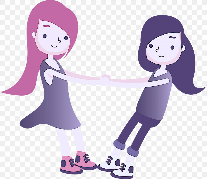 Holding Hands, PNG, 3000x2594px, Drawing, Cartoon, Friendship, Holding Hands Download Free