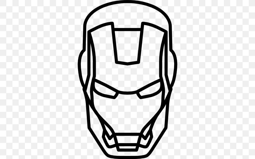 black and white iron man logo