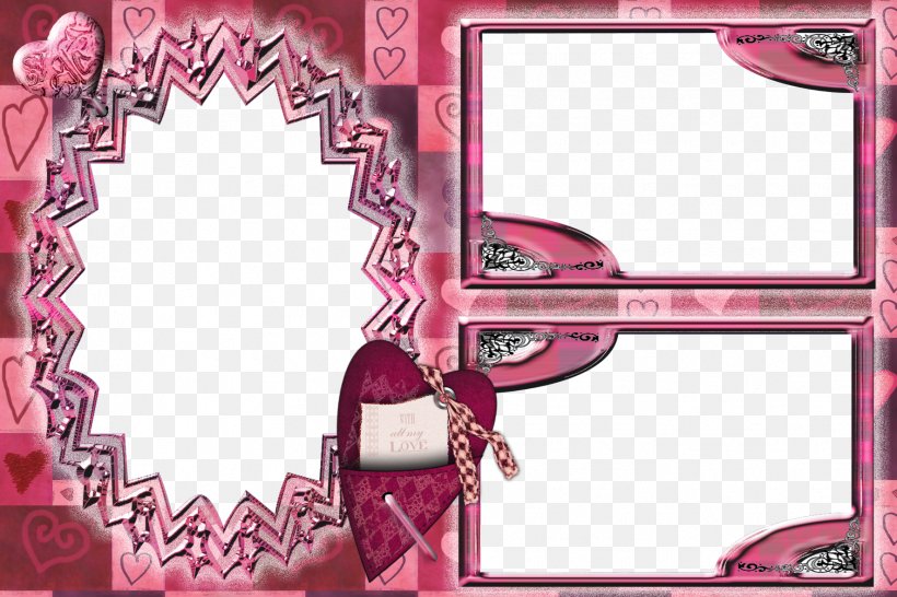 Picture Frame Pink, PNG, 1772x1181px, Watercolor, Cartoon, Flower, Frame, Heart Download Free