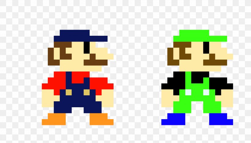 Super Mario Bros. Luigi Pixel Art, PNG, 3780x2160px, Mario Bros, Bit, Luigi, Mario, Mario Series Download Free