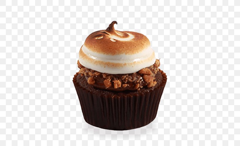 Cupcake S'more Fudge Frosting & Icing Milk, PNG, 500x500px, Cupcake, Buttercream, Cake, Caramel, Chocolate Download Free