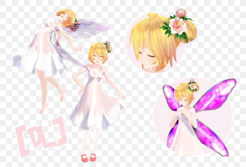 Fairy Hatsune Miku MikuMikuDance, PNG, 1024x695px, Watercolor, Cartoon, Flower, Frame, Heart Download Free