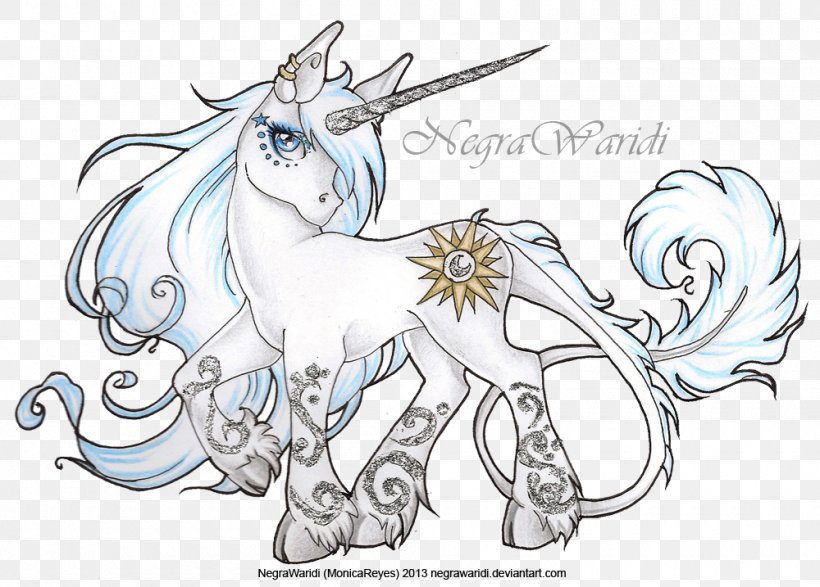 Line Art Pony Horse Unicorn, PNG, 1000x717px, Watercolor, Cartoon, Flower, Frame, Heart Download Free