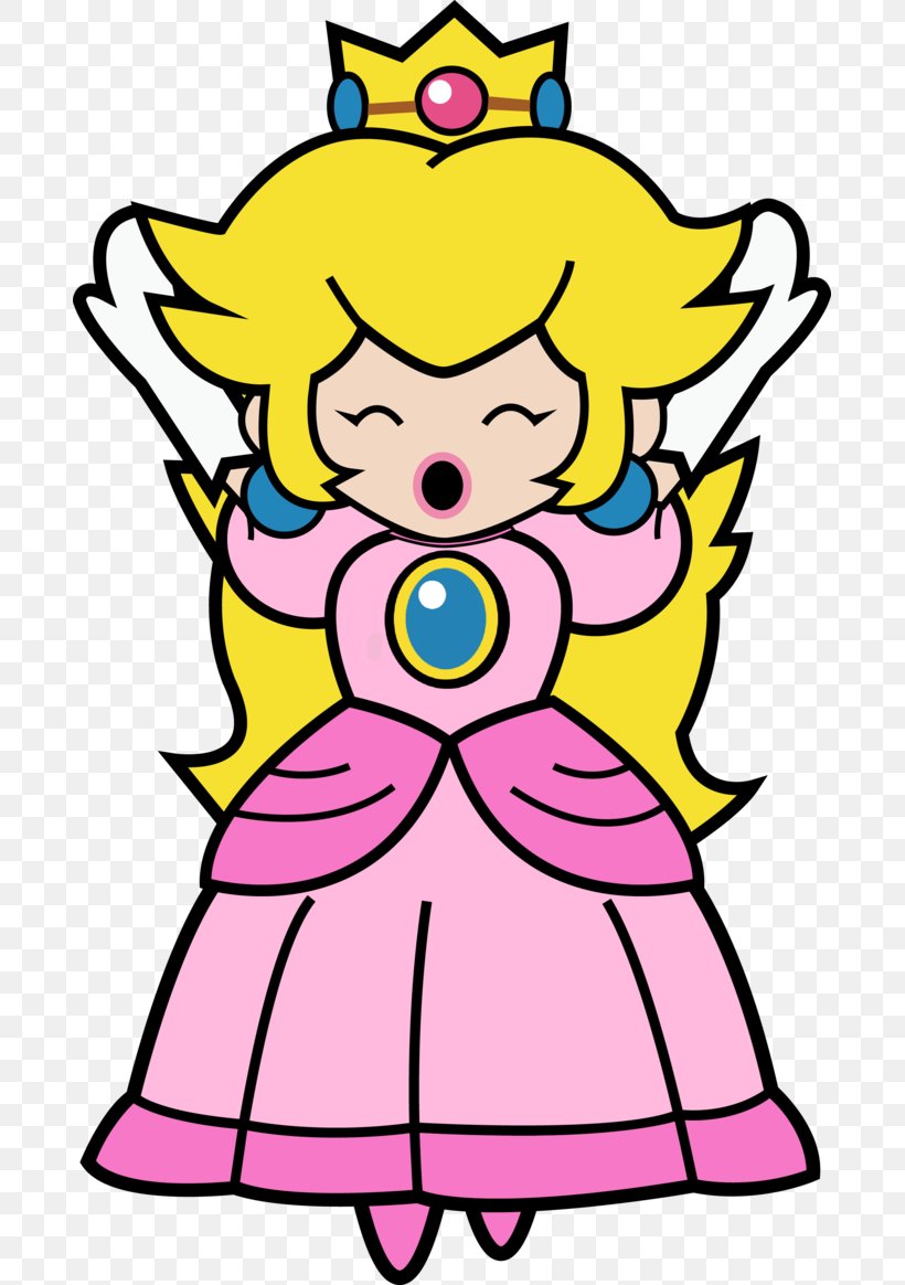 Super Princess Peach Super Paper Mario Rosalina, PNG, 687x1164px, Princess Peach, Area, Art, Artwork, Drawing Download Free