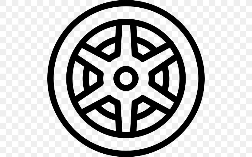 Car Wheel, PNG, 512x512px, Car, Area, Black And White, Line Art, Monochrome Photography Download Free