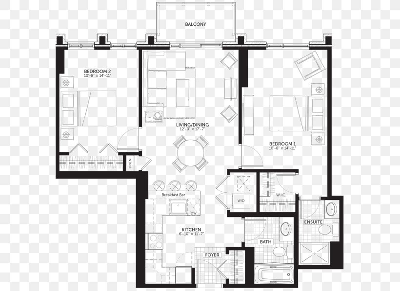 Floor Plan Claridge Homes Condominium, PNG, 600x598px, Floor Plan, Area, Black And White, Byward Market, Claridge Homes Download Free